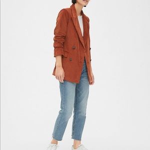 Double-Breasted Corduroy Blazer